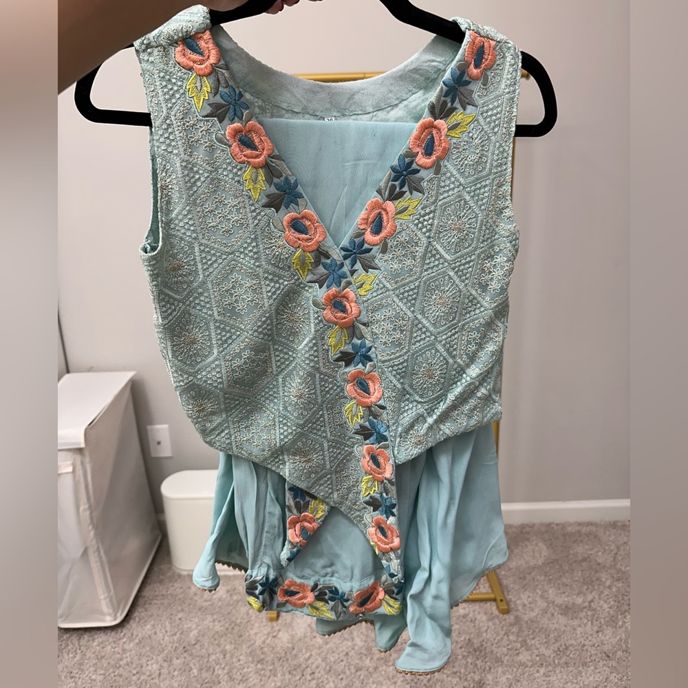 Trendy indowestern co ord set jumpsuit Indian Pakistani party wear